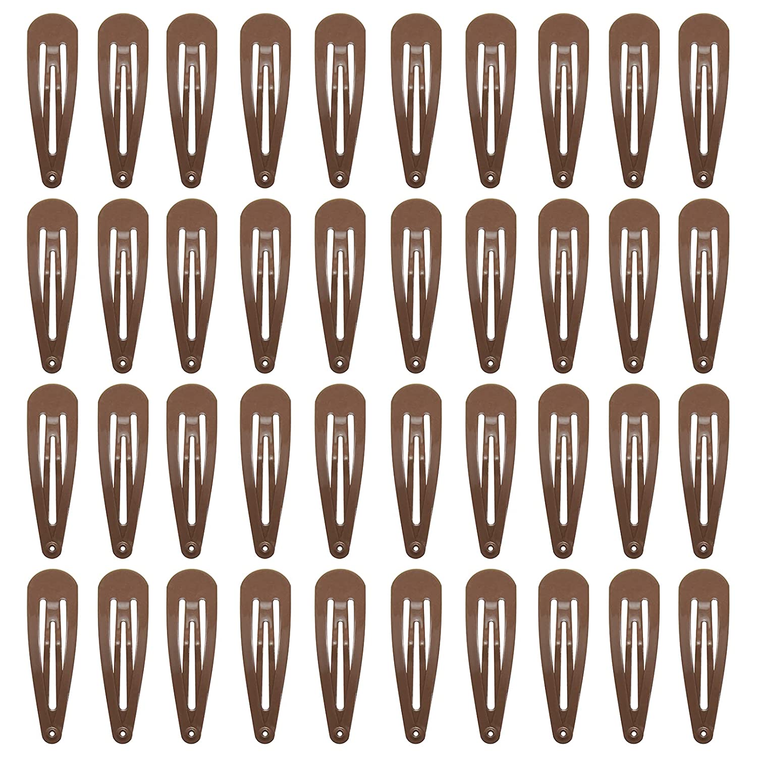 40pcs Solid Medium Hair Snap Clip Girls Women Hair Accessory