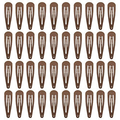 40pcs Solid Medium Hair Snap Clip Girls Women Hair Accessory
