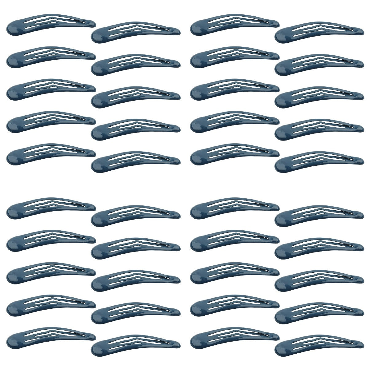 40pcs Solid Medium Hair Snap Clip Girls Women Hair Accessory