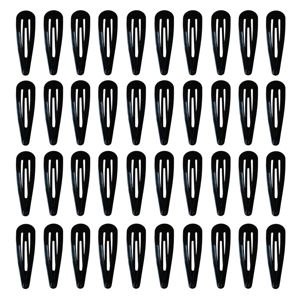 40pcs Solid Medium Hair Snap Clip Girls Women Hair Accessory