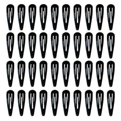 40pcs Solid Medium Hair Snap Clip Girls Women Hair Accessory