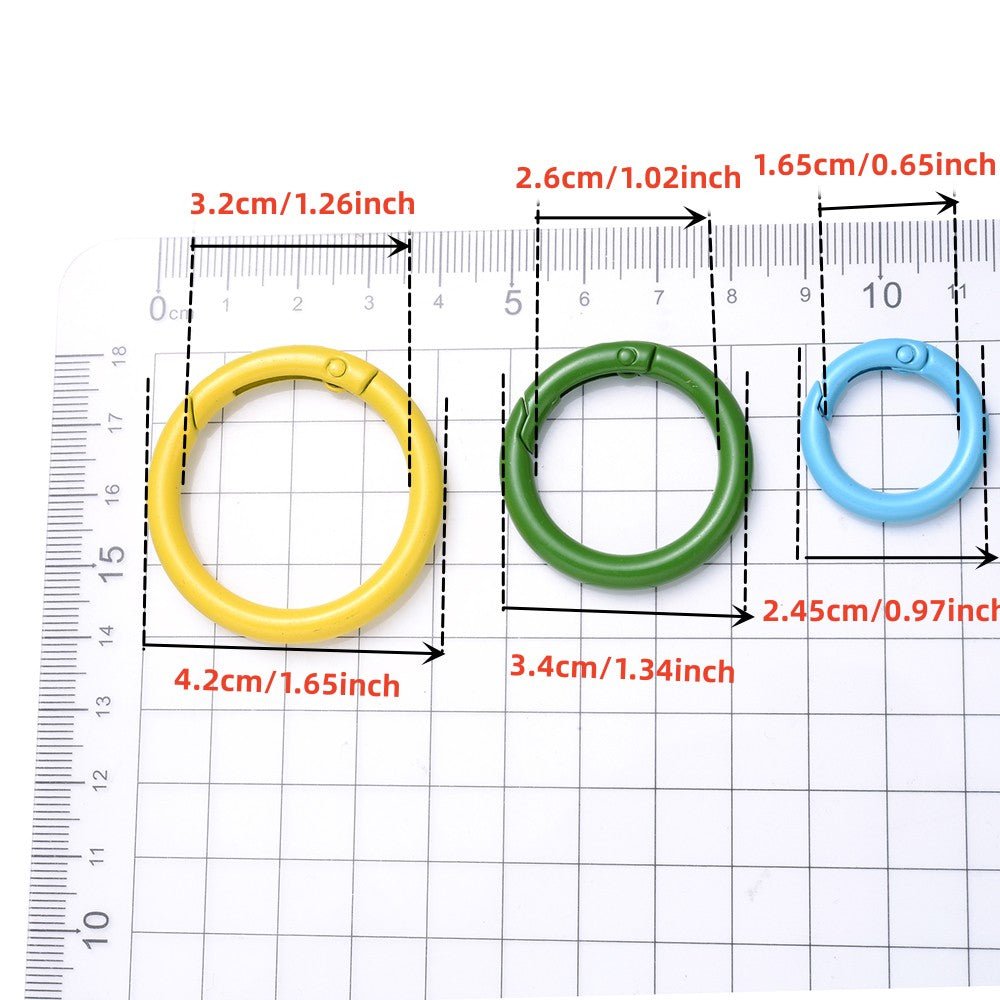 5pcs O Ring Clasp Spring Gate Lobster Clasp DIY Carabiner Keychain Bag Clips