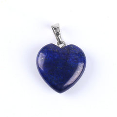 Heart Shape Natural Stone Reiki Chakra Stone Pendant Necklace