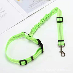 Pet Car Seat Belt & Leash Combo - Keep Your Pet Safe & Secure On the Road