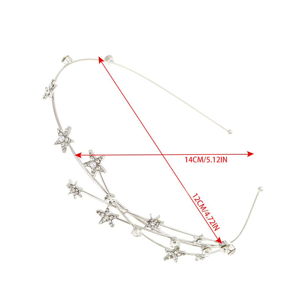 Rhinestone Star Headband Hair Accessories Party Head Band