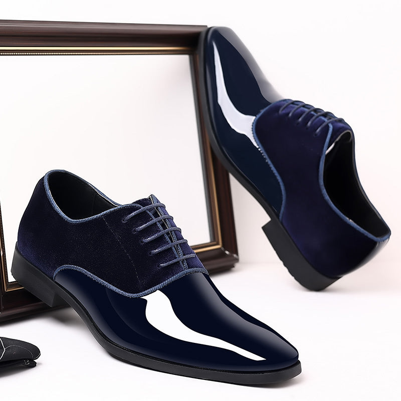 Men's Lace-Up Vintage Dress Shoes Point Toe for Wedding & Business