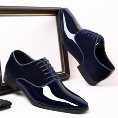 Men's Lace-Up Vintage Dress Shoes Point Toe for Wedding & Business