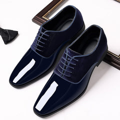 Men's Lace-Up Vintage Dress Shoes Point Toe for Wedding & Business