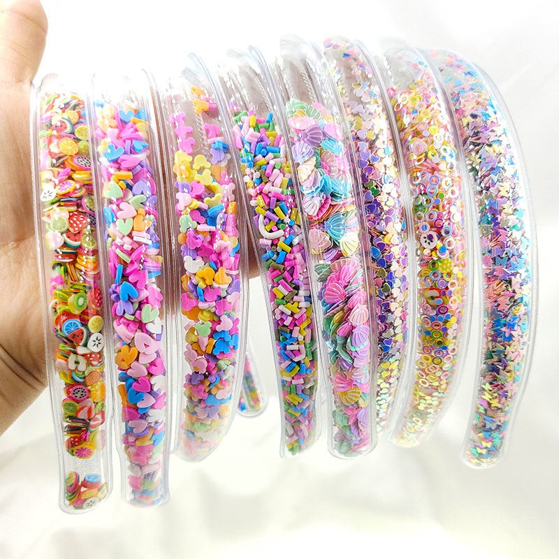 Girls Glitter Sequin Soft Headbands Hair Accessories