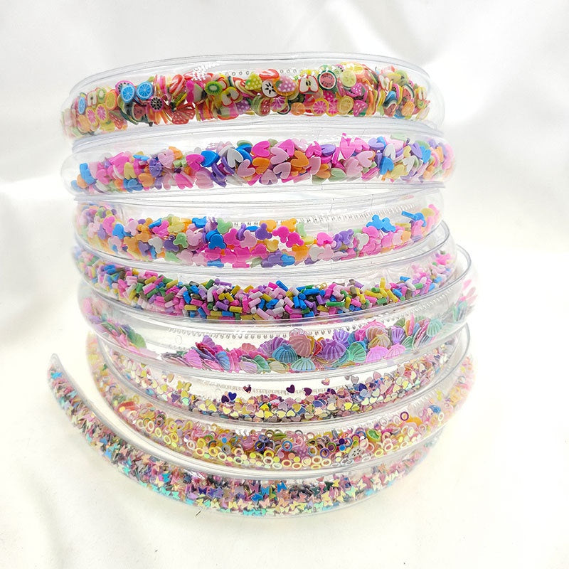 Girls Glitter Sequin Soft Headbands Hair Accessories