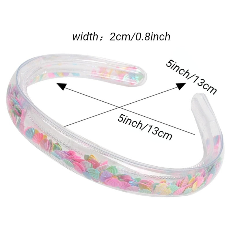 Girls Glitter Sequin Soft Headbands Hair Accessories