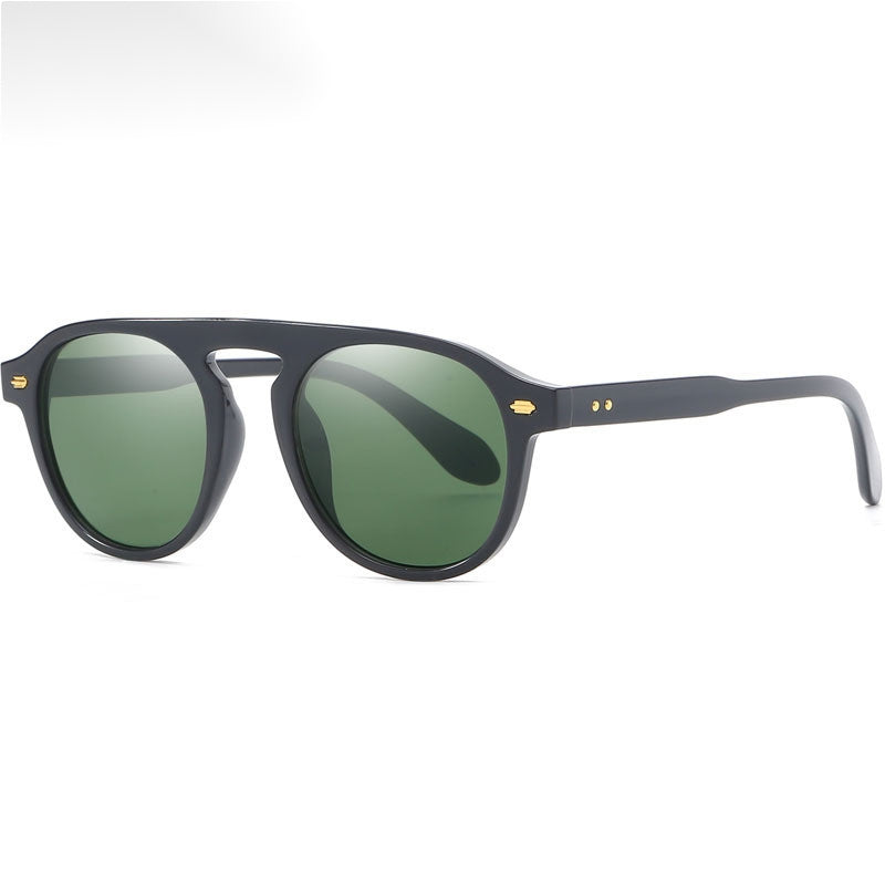 Round Frame Vintage Sunglasses UV Protection Classic Hiking Travel Eyeglasses