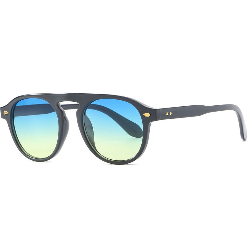 Round Frame Vintage Sunglasses UV Protection Classic Hiking Travel Eyeglasses