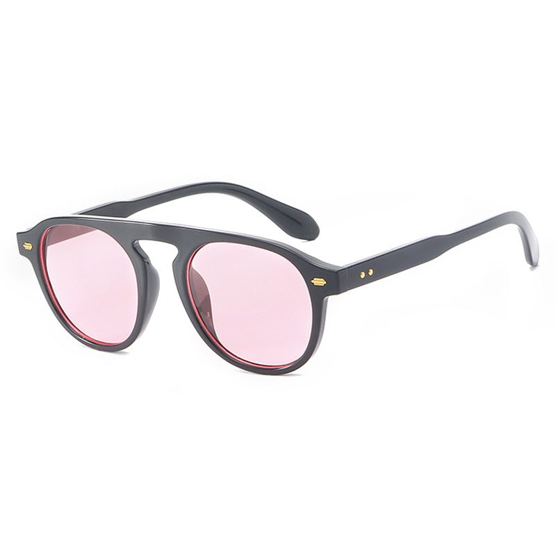 Round Frame Vintage Sunglasses UV Protection Classic Hiking Travel Eyeglasses