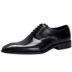Men's Leather Square Toe Wing tip Oxford Shoes
