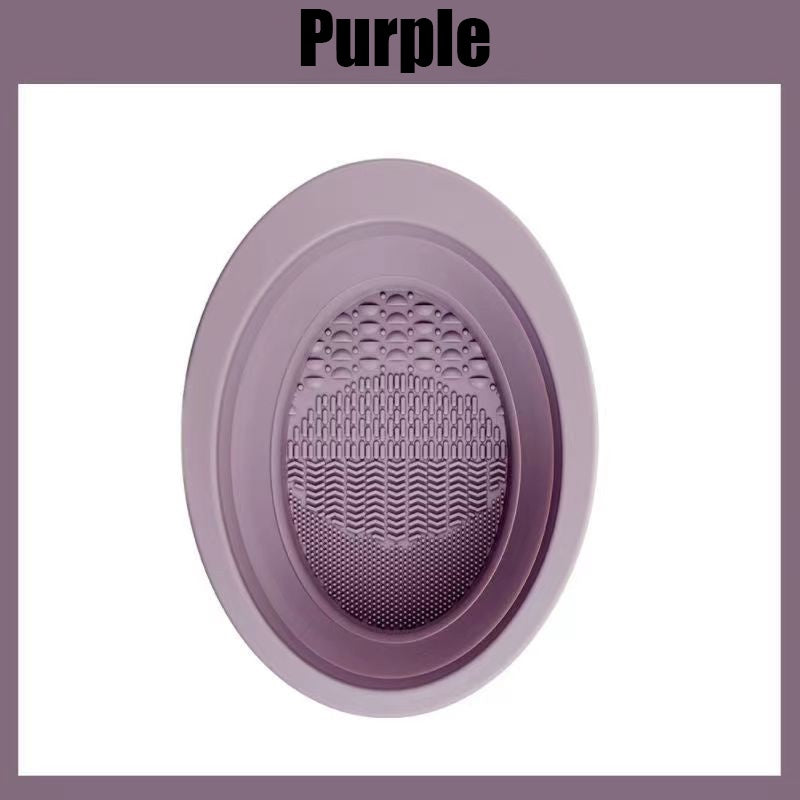 Silicone Makeup Brush Cleaning Bowl and Mat for Eyeshadow and Cosmetics