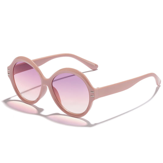Round Frame Sunglasses Vintage Ladies Stylish Oversized Sunglasses For Women
