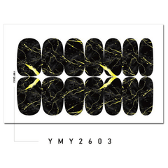 Gradient Marble Nail Polish Stickers Self Adhesive Nail Decal Strips