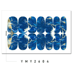 Gradient Marble Nail Polish Stickers Self Adhesive Nail Decal Strips