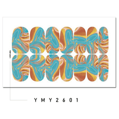 Gradient Marble Nail Polish Stickers Self Adhesive Nail Decal Strips