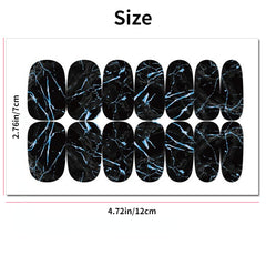 Gradient Marble Nail Polish Stickers Self Adhesive Nail Decal Strips