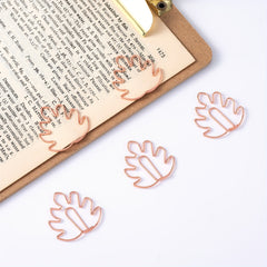 5Pcs Monstera Leaf Shaped Paper Clips for Notebooks and Scrapbooks