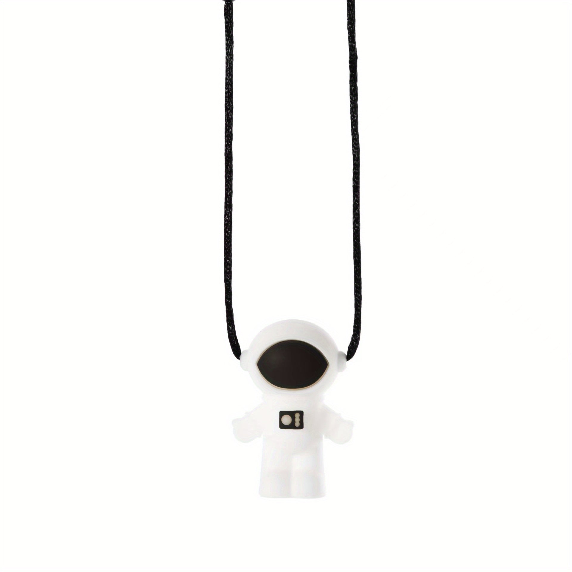 Planet Spaceman Silicone Chewing Pendant Baby Teething Sensory Necklace
