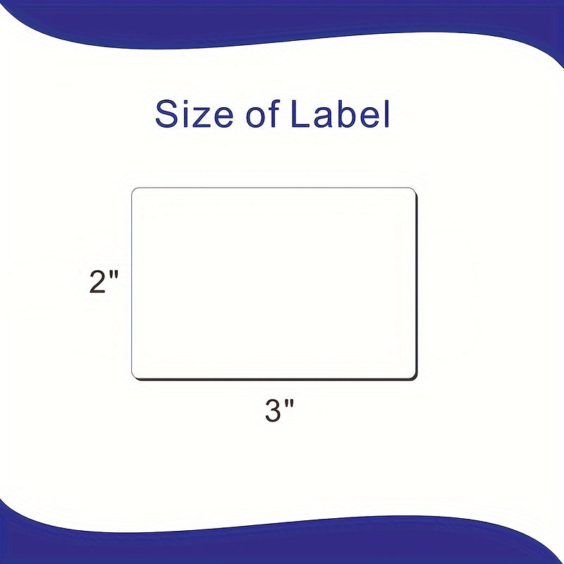 60 Sheets 76x51mm Blank Synthetic Paper Adhesive Labels Bag Packaging 3x2 Inch