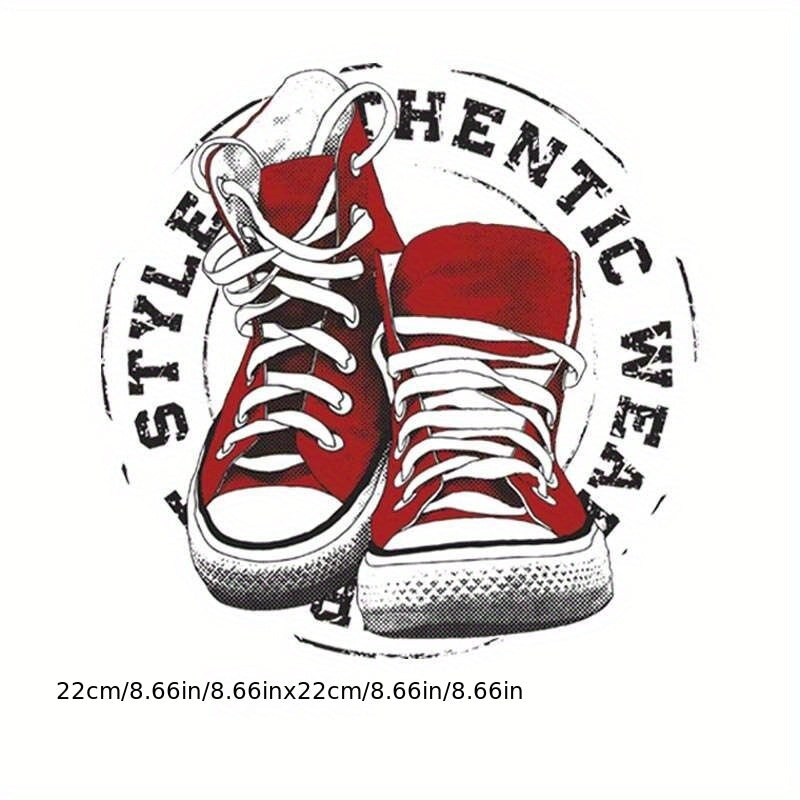 2pcs Shoes Iron On Patch Appliqued Tops DIY Warm Stickers