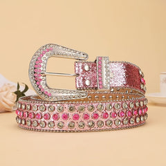 Colorful Rhinestone Western Belt for Women