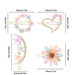 Flower Rhinestone Hair Clip Side Clip Hair Accessories Women
