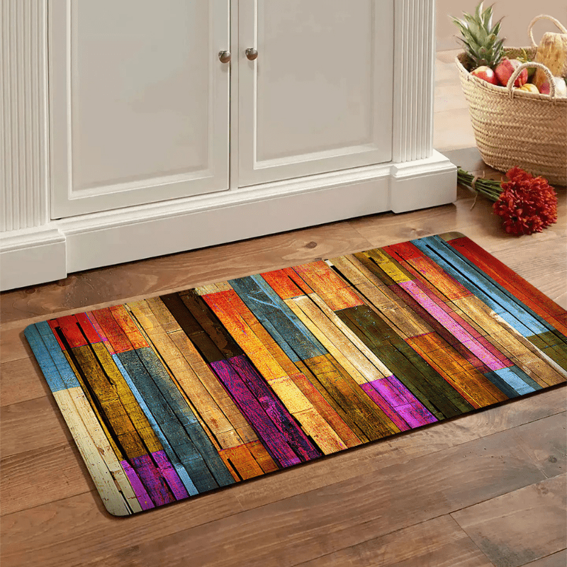 Colorful Geometric Printed Floor Mat Kitchen Non-slip Indoor Runner Rug