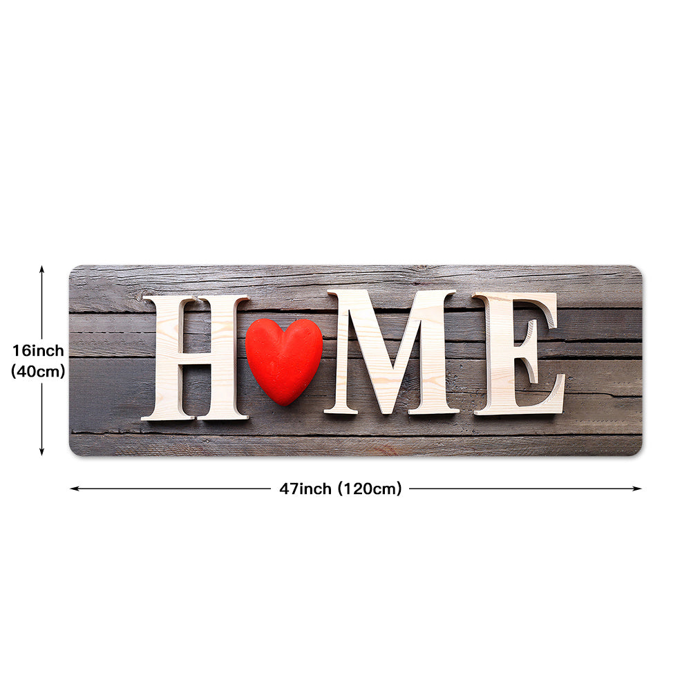 Love HOME Letter Decor Door Mat Printed Floor Mat Non-slip Kitchen Indoor Rug