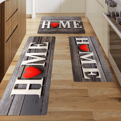 Love HOME Letter Decor Door Mat Printed Floor Mat Non-slip Kitchen Indoor Rug