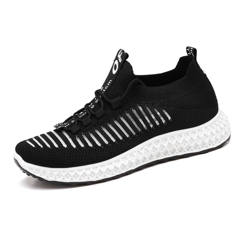 Women's Stripe Running Shoes Breathable Casual Sneakers