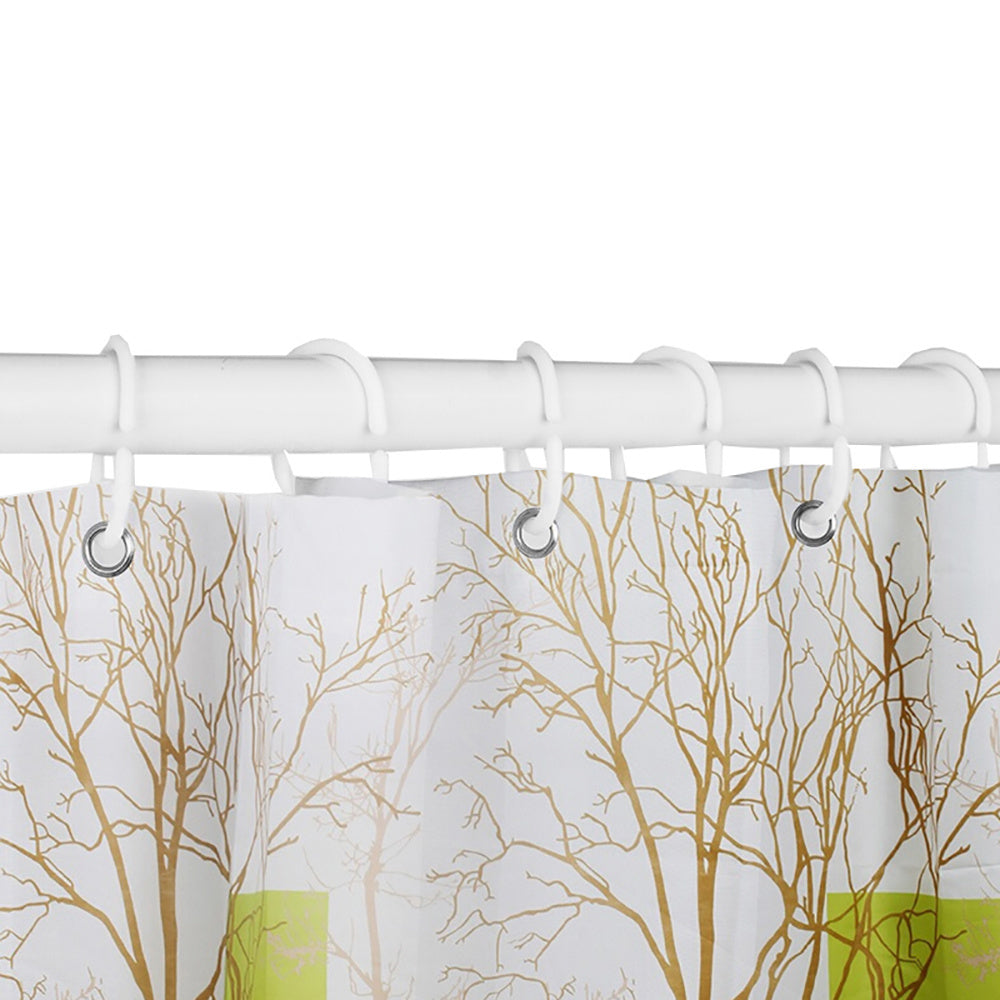 Colorful Funny Bathroom Curtain 3D Earth Moon Mountain