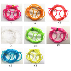 Funny Straw Glasses Reusable Fun Loop Drinking Straw Glasses Novelty Eyeglasses