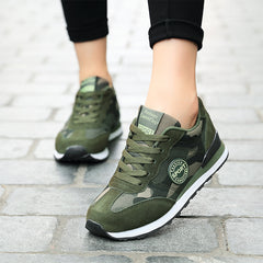 Women's Camo Pattern Running Shoes Cushioned Sneakers
