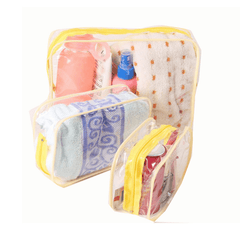 Transparent PVC Cosmetic Bag Zipper Travel Toiletry Storage Organizer