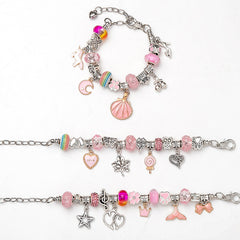 63pcs Jewelry Bracelet Making Kit Beads Charms Necklace DIY Craft