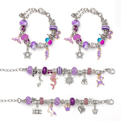 63pcs Jewelry Bracelet Making Kit Beads Charms Necklace DIY Craft