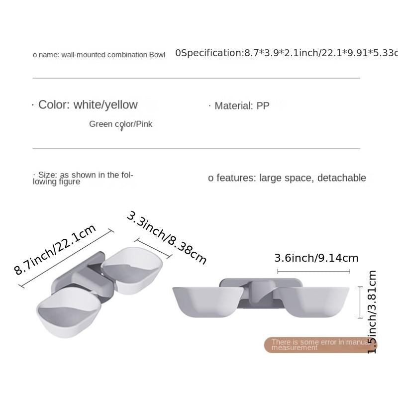 Elevated Cat Bowls Set Non-Spill Anti Vomiting Easy to Clean