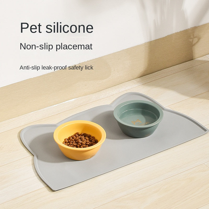 Thin Silicone Waterproof Pet Feeding Mat for Dogs & Cats