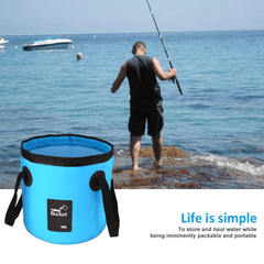 5 Gallon Collapsible Bucket Portable Wash Basin Camping Fishing Travelling