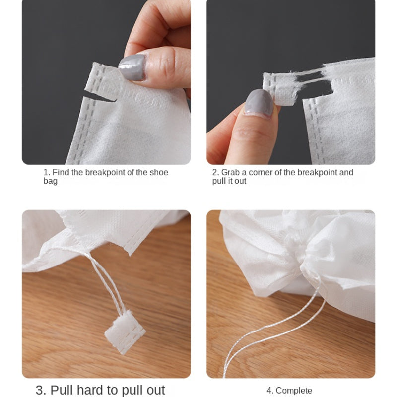 10pcs Nonwoven Dustproof Drawstring Shoe Bags
