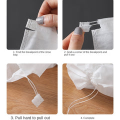 10pcs Nonwoven Dustproof Drawstring Shoe Bags