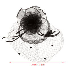Feather Mesh Fascinator Wedding Cocktail Headdress
