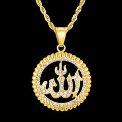 Round Pendant Necklace Golden Pendant Necklace