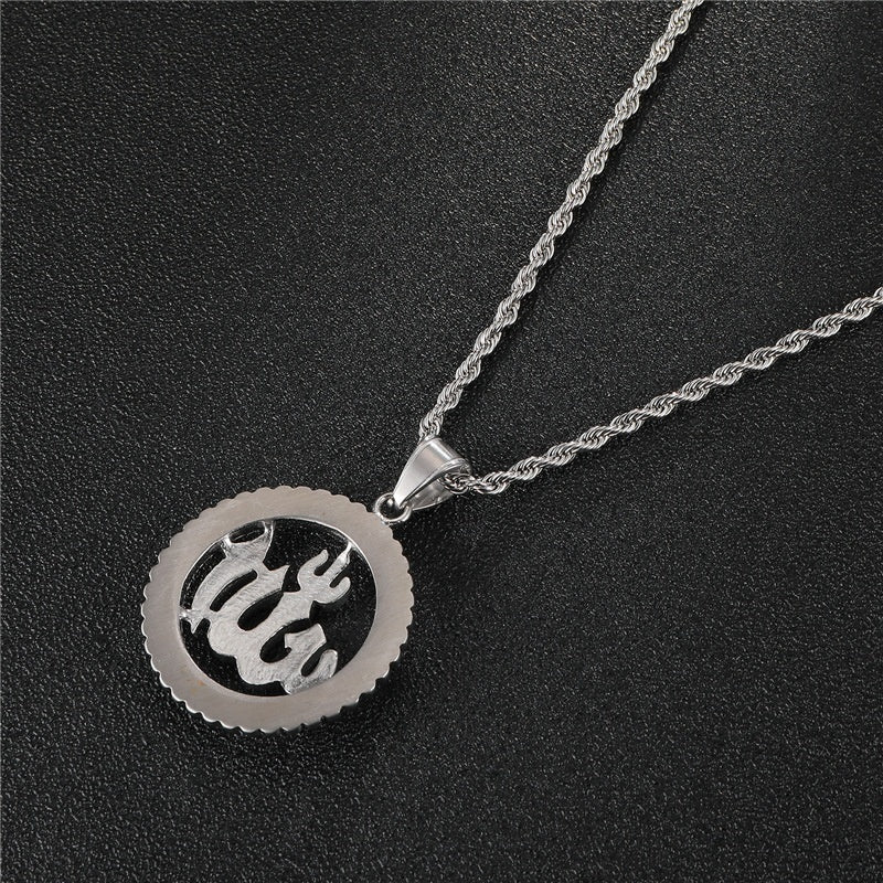 Round Pendant Necklace Golden Pendant Necklace