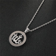 Round Pendant Necklace Golden Pendant Necklace